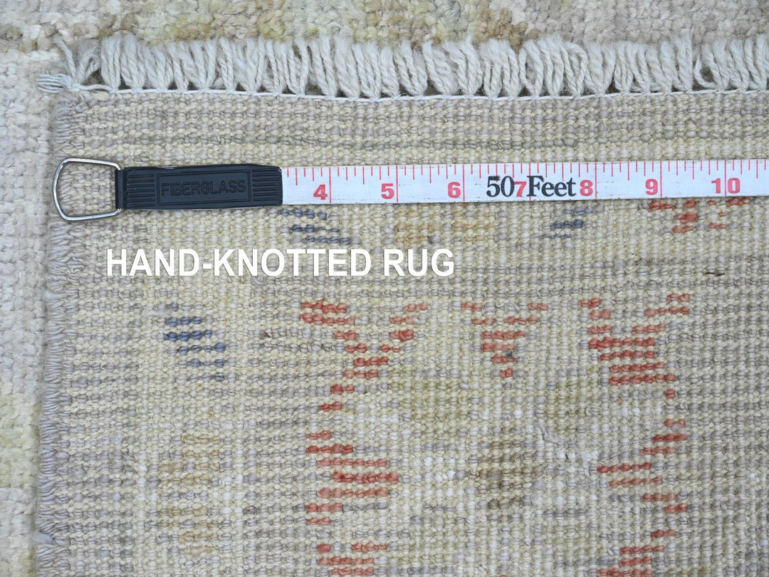 4'1" x 5'9" New Hand Knotted Grey Wool Rectangle Oriental Rug - MOA10220596