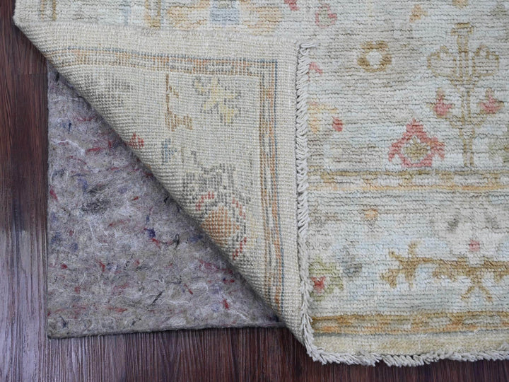 4'1" x 6'7" New Hand Knotted Grey Wool Rectangle Oriental Rug - MOA10220598