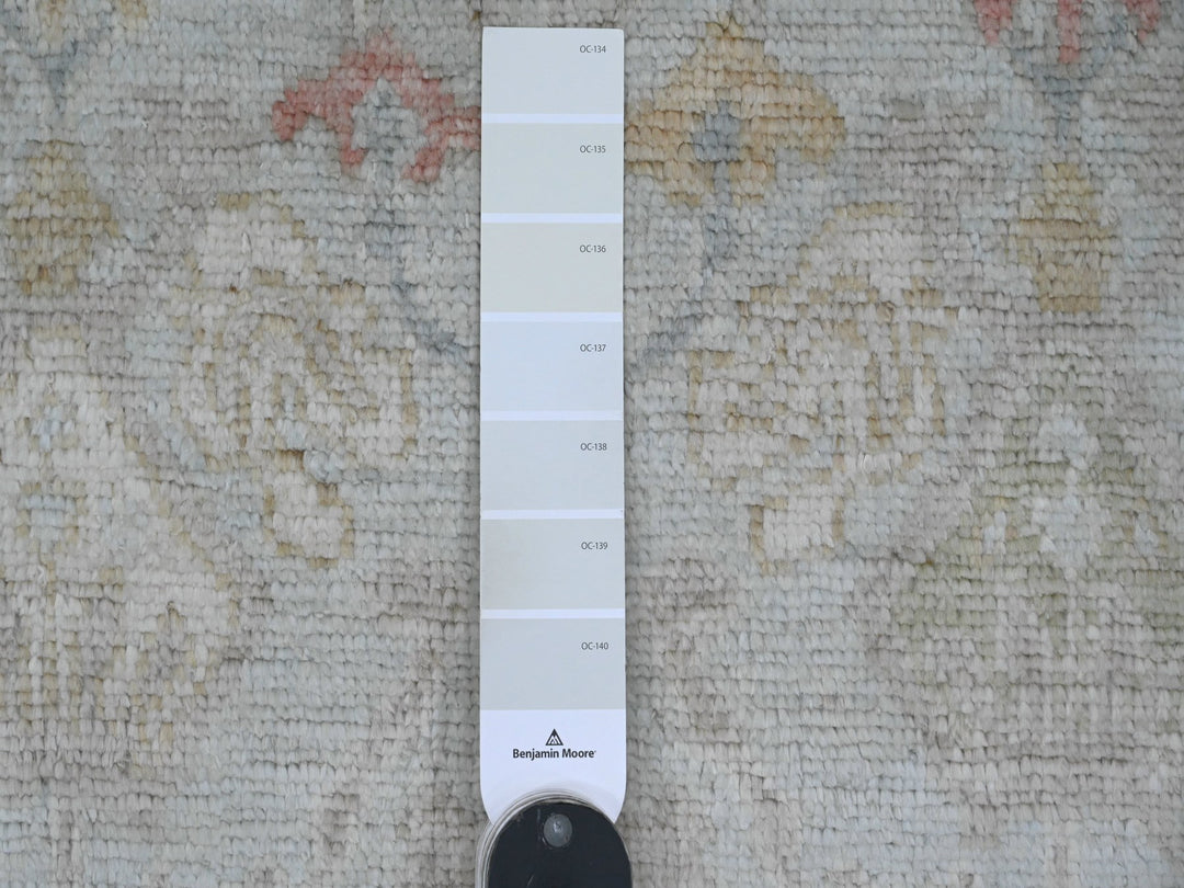 4'1" x 6'7" New Hand Knotted Grey Wool Rectangle Oriental Rug - MOA10220598