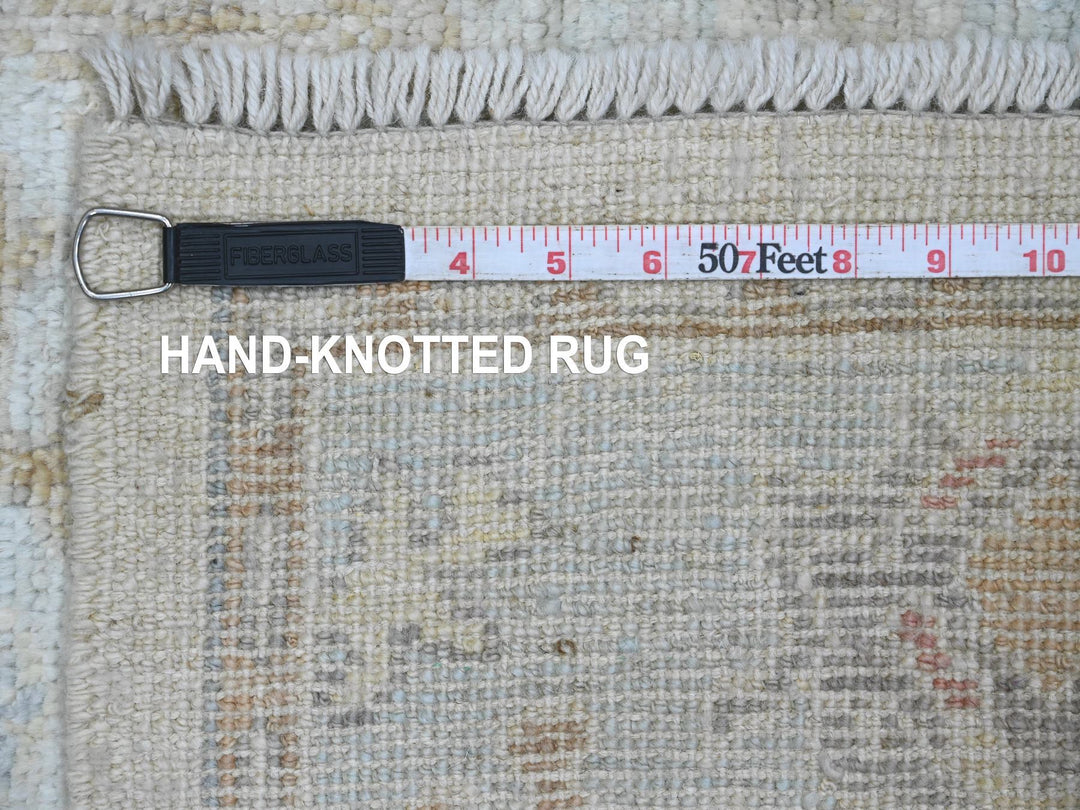 4'1" x 6'7" New Hand Knotted Grey Wool Rectangle Oriental Rug - MOA10220598