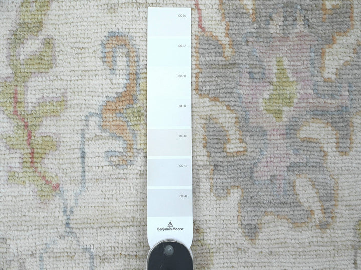 1'11" x 2'11" New Hand Knotted Ivory Wool Rectangle Oriental Rug - MOA10220601