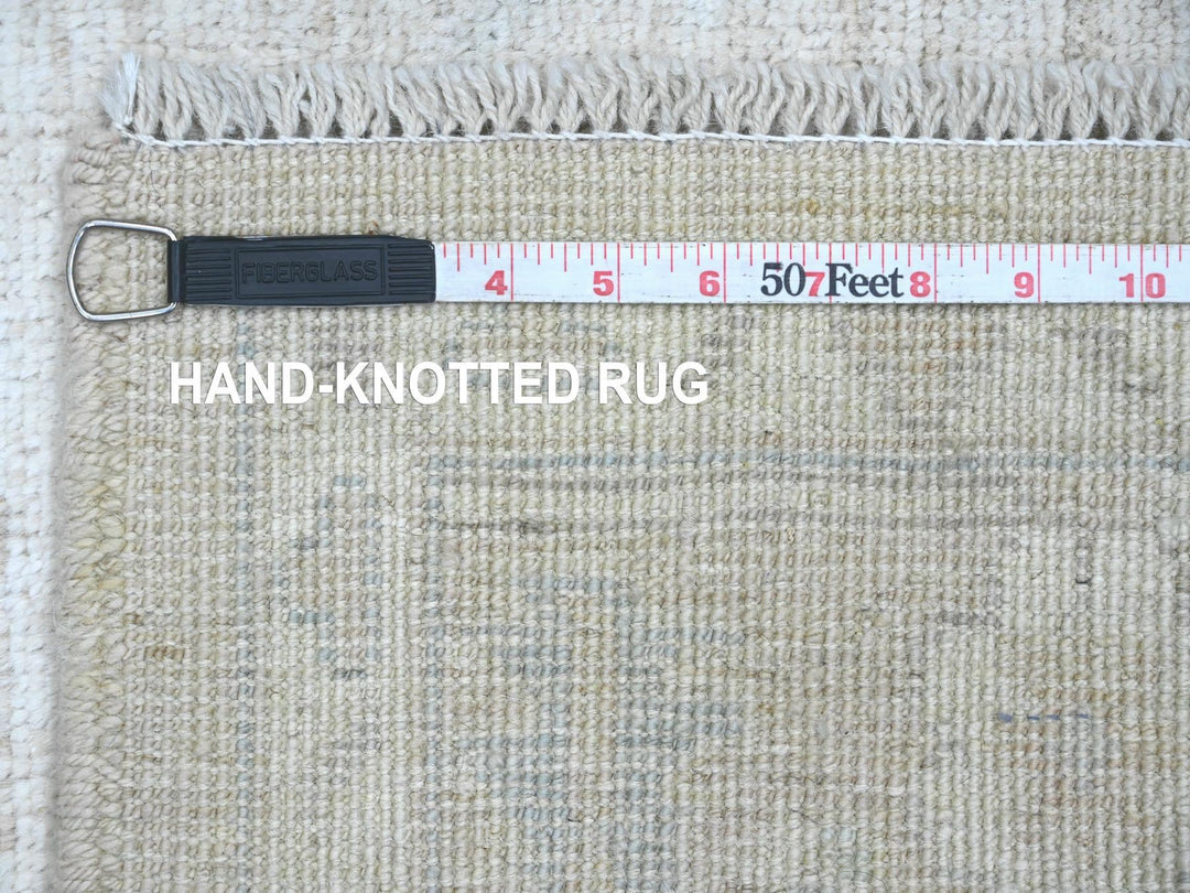 5'1" x 6'7" New Hand Knotted Ivory Wool Rectangle Oriental Rug - MOA10220604