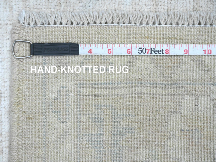 5'1" x 6'7" New Hand Knotted Ivory Wool Rectangle Oriental Rug - MOA10220604