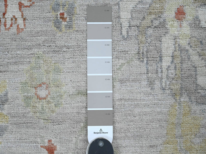 5'1" x 6'7" New Hand Knotted Grey Wool Rectangle Oriental Rug - MOA10220605