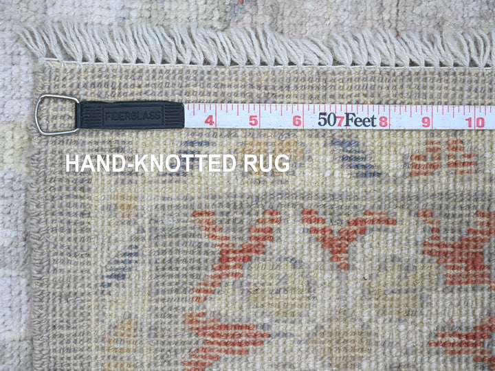 5'1" x 6'7" New Hand Knotted Grey Wool Rectangle Oriental Rug - MOA10220605