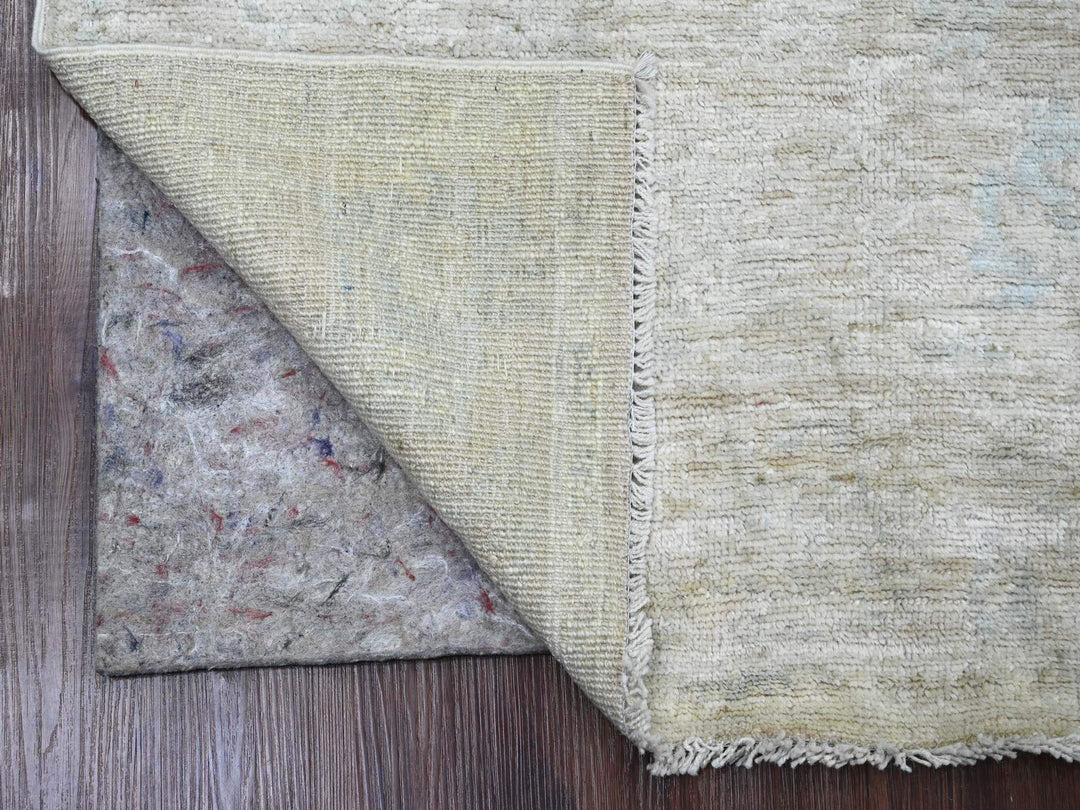 4'8" x 6'3" New Hand Knotted Ivory Wool Rectangle Oriental Rug - MOA10220606