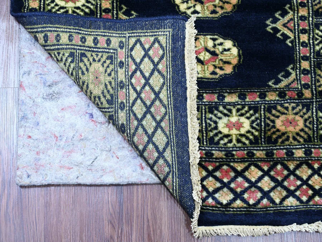 2'6" x 16'10" New Hand Knotted Blue Wool Runner Oriental Rug - MOA10220608