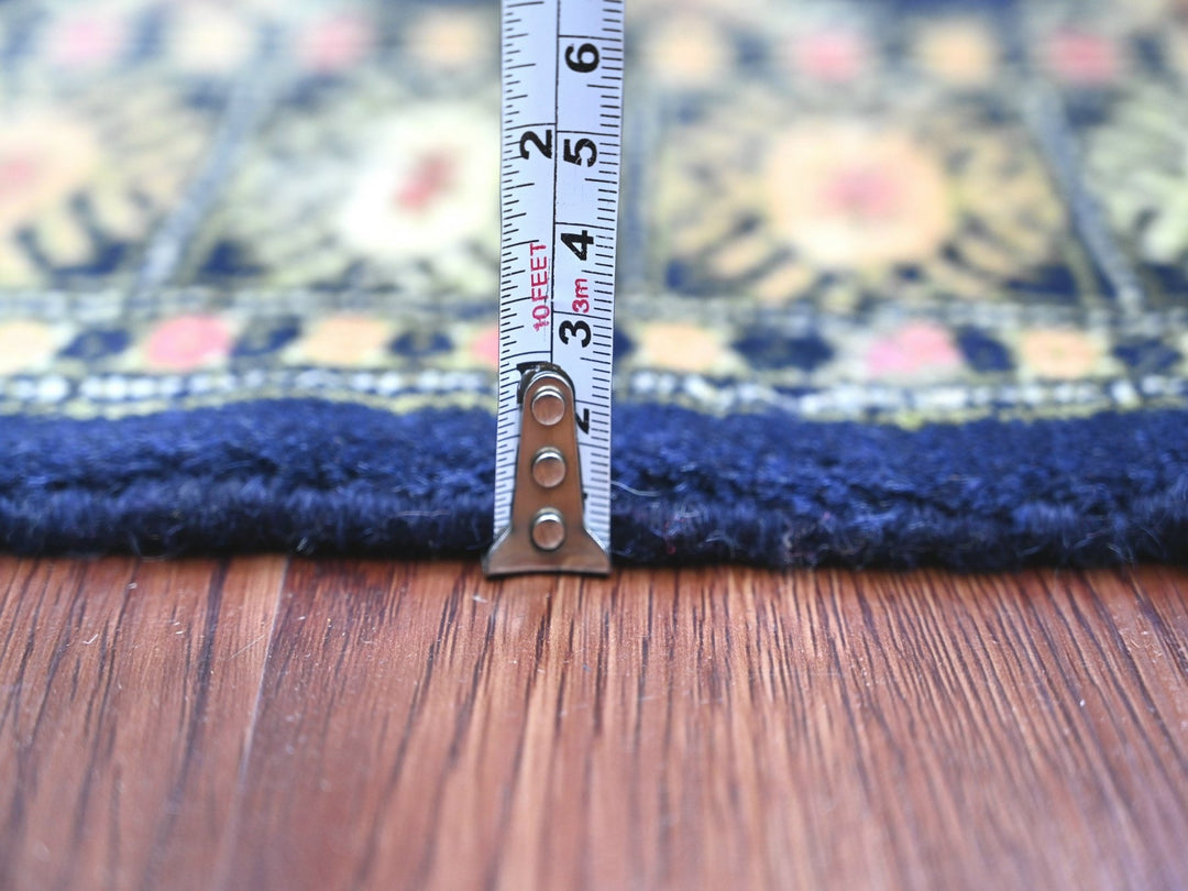 2'6" x 16'10" New Hand Knotted Blue Wool Runner Oriental Rug - MOA10220608