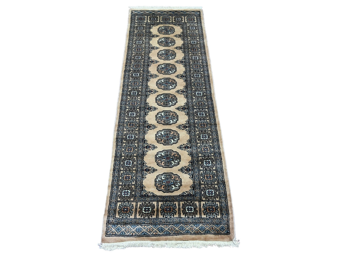 2'0" x 6'0" New Hand Knotted Ivory Wool Runner Oriental Rug - MOA10220611
