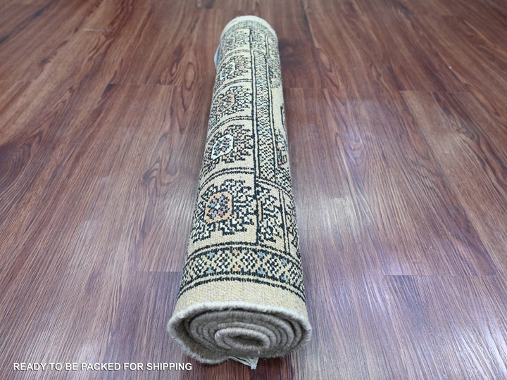 2'0" x 6'0" New Hand Knotted Ivory Wool Runner Oriental Rug - MOA10220611