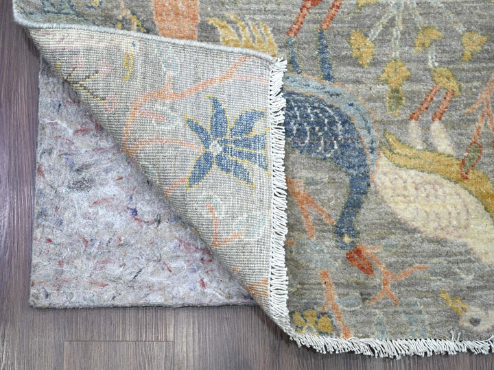 2'6" x 20'2" New Hand Knotted Grey Wool Runner Oriental Rug - MOA10220615