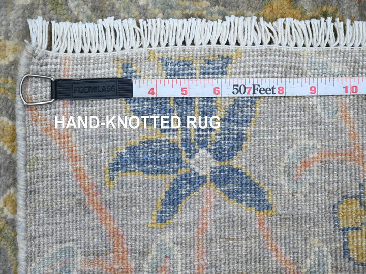 2'6" x 20'2" New Hand Knotted Grey Wool Runner Oriental Rug - MOA10220615