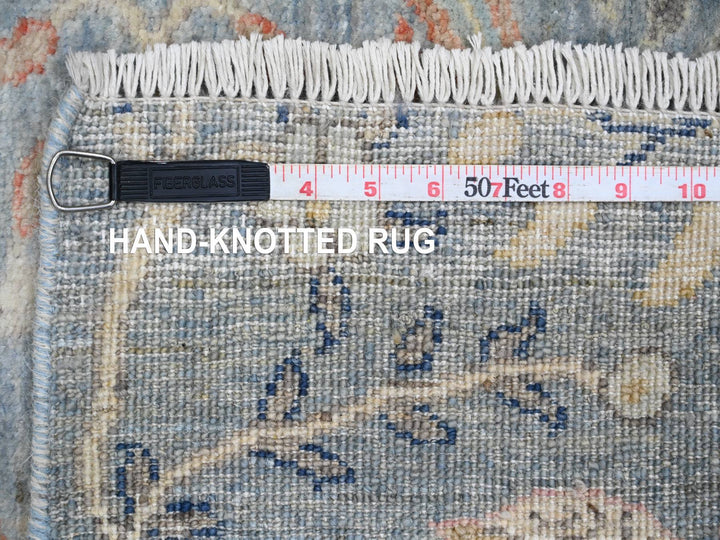 2'6" x 25'4" New Hand Knotted Blue Wool Runner Oriental Rug - MOA10220616