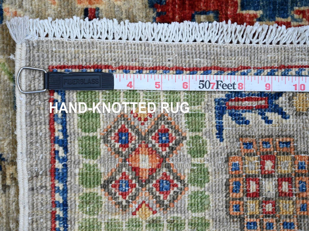3'1" x 5'0" New Hand Knotted Grey Wool Rectangle Oriental Rug - MOA10220628