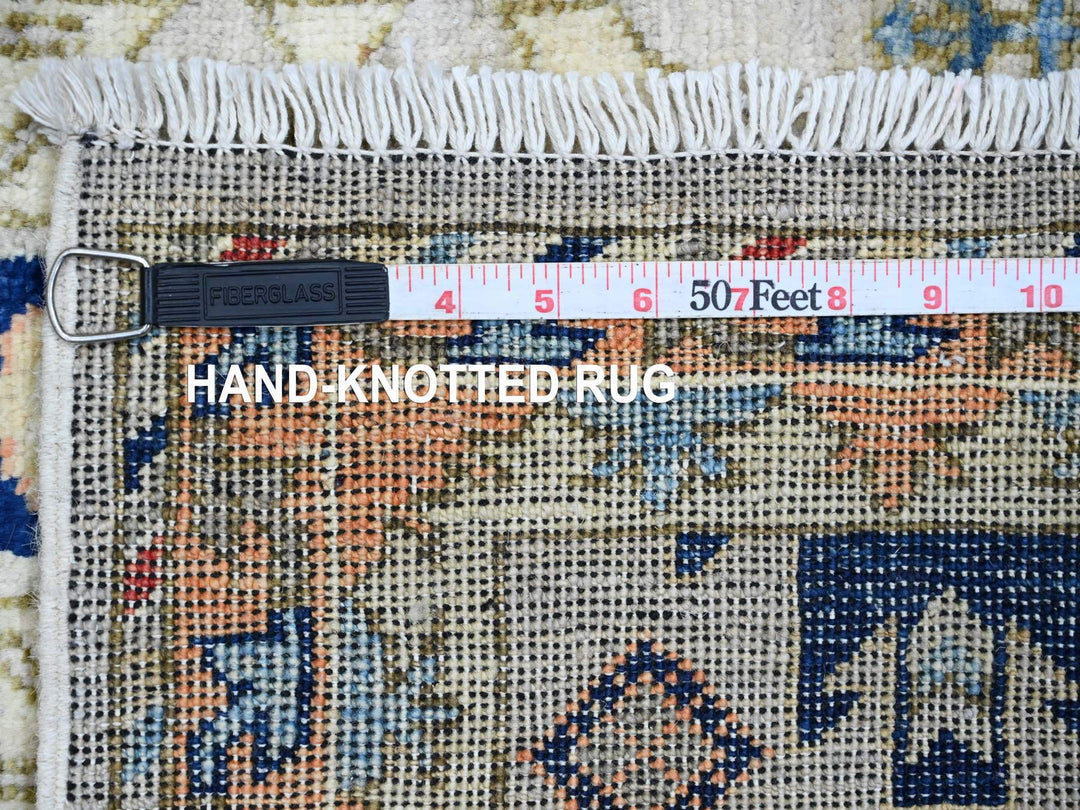 2'7" x 9'8" New Hand Knotted Ivory Wool Runner Oriental Rug - MOA10220632