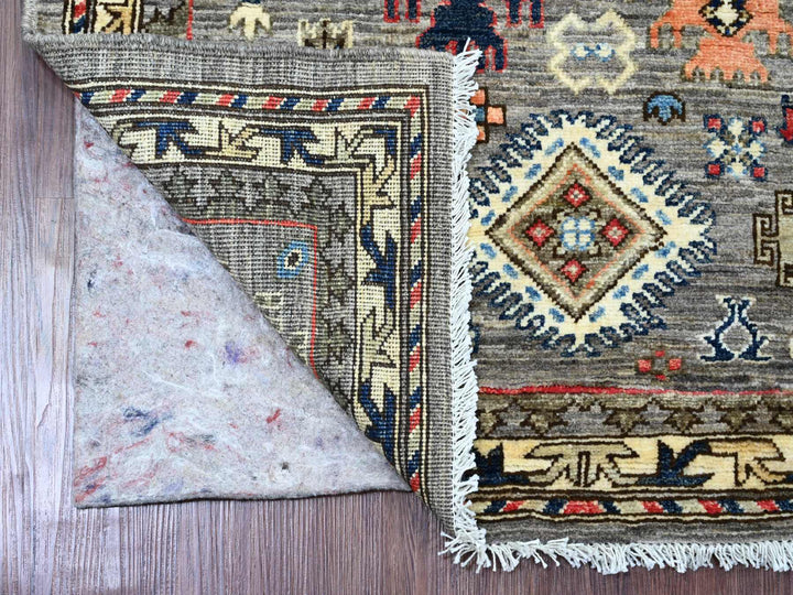 3'0" x 4'10" New Hand Knotted Grey Wool Rectangle Oriental Rug - MOA10220633