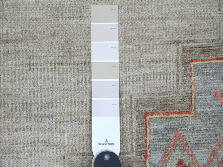 8'8" x 11'8" New Hand Knotted Ivory Wool Rectangle Oriental Rug - MOA10220636