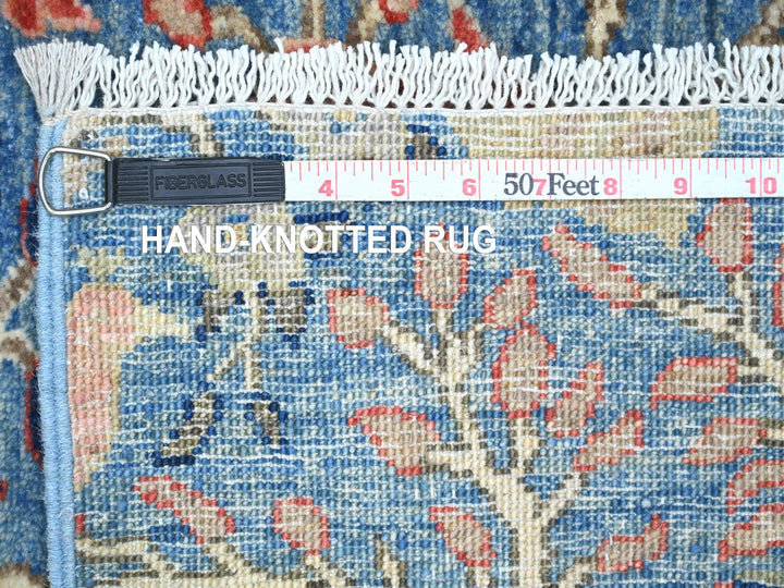 2'10" x 23'6" New Hand Knotted Blue Wool Runner Oriental Rug - MOA10220638