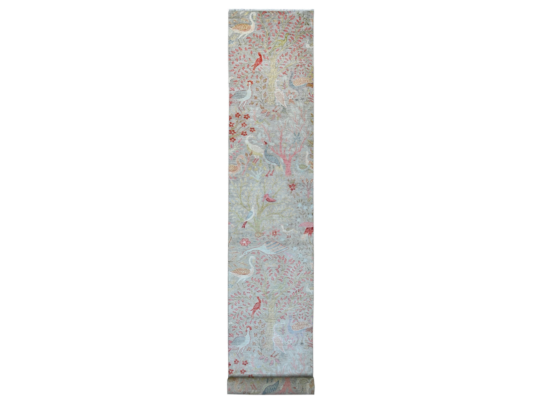 3'0" x 23'10" New Hand Knotted Brown Wool Runner Oriental Rug - MOA10220639