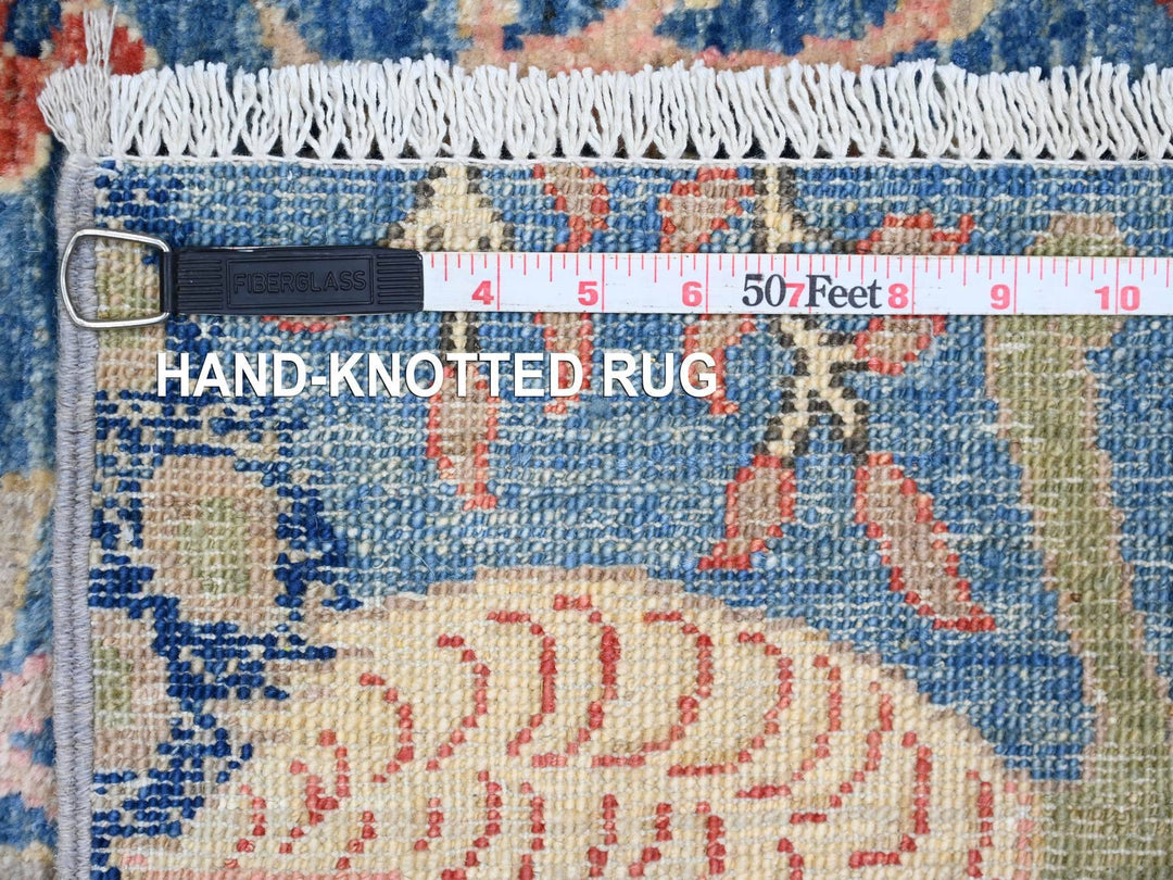 3'1" x 21'2" New Hand Knotted Blue Wool Runner Oriental Rug - MOA10220642