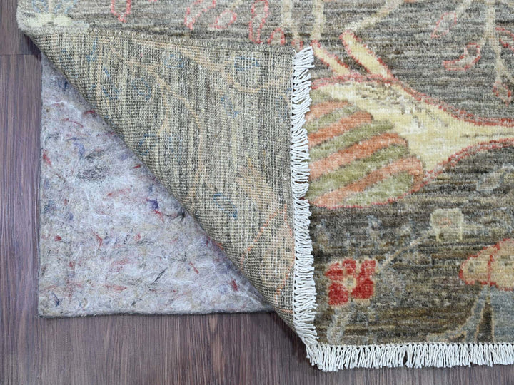2'9" x 15'8" New Hand Knotted Brown Wool Runner Oriental Rug - MOA10220645