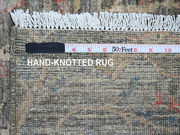 2'9" x 15'8" New Hand Knotted Brown Wool Runner Oriental Rug - MOA10220645