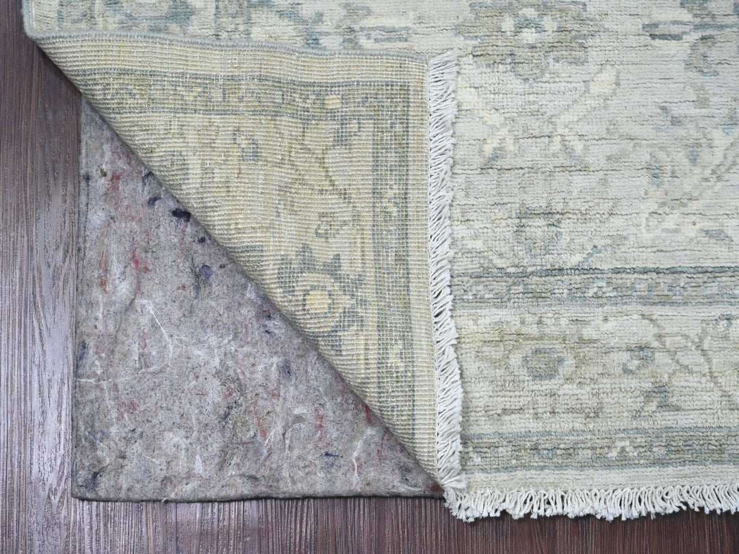 2'9" x 9'10" New Hand Knotted Ivory Wool Runner Oriental Rug - MOA10220647