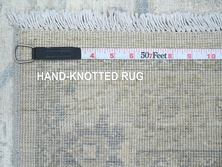 2'9" x 9'10" New Hand Knotted Ivory Wool Runner Oriental Rug - MOA10220647