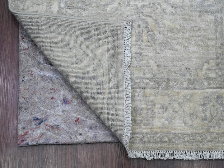 2'4" x 29'3" New Hand Knotted Ivory Wool Runner Oriental Rug - MOA10220650