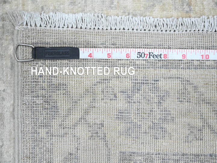 2'4" x 29'3" New Hand Knotted Ivory Wool Runner Oriental Rug - MOA10220650