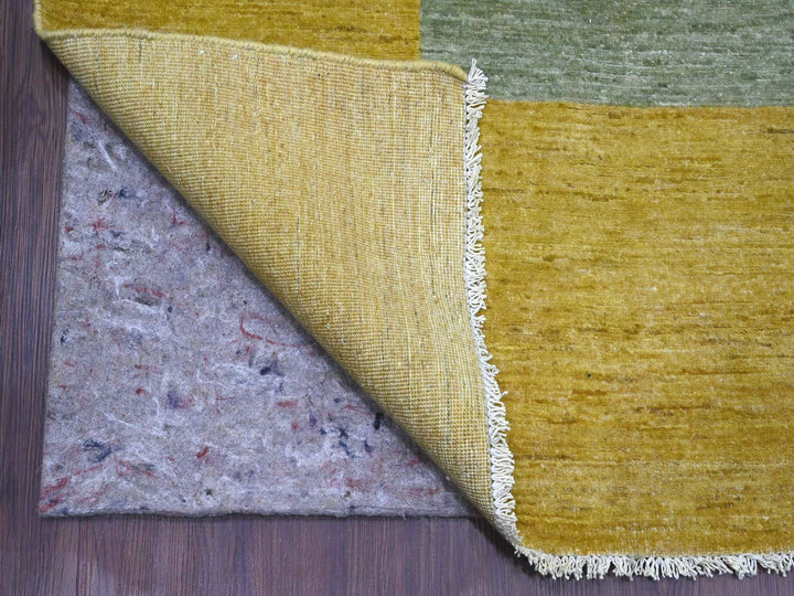 9'1" x 12'5" New Hand Knotted Green Wool Rectangle Oriental Rug - MOA10220655