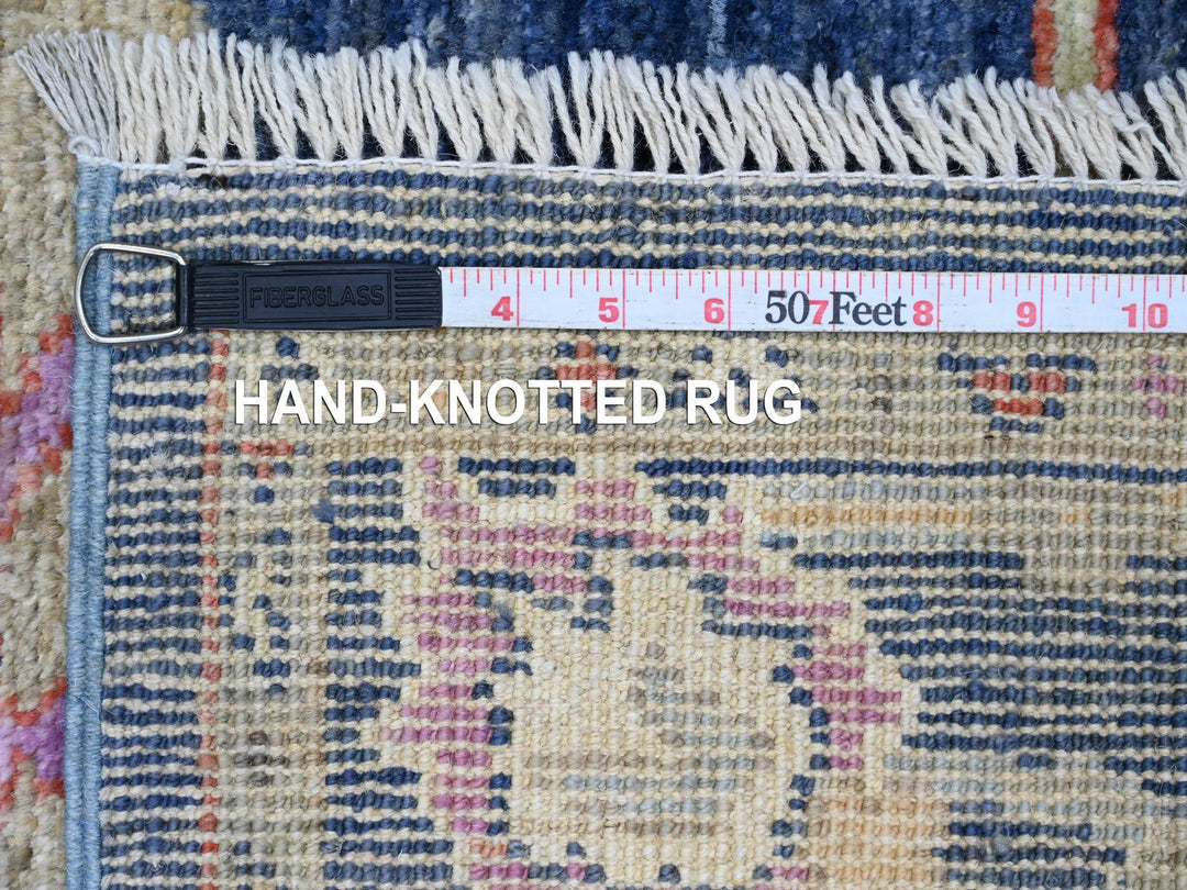 2'9" x 8'6" New Hand Knotted Blue Wool Runner Oriental Rug - MOA10220662