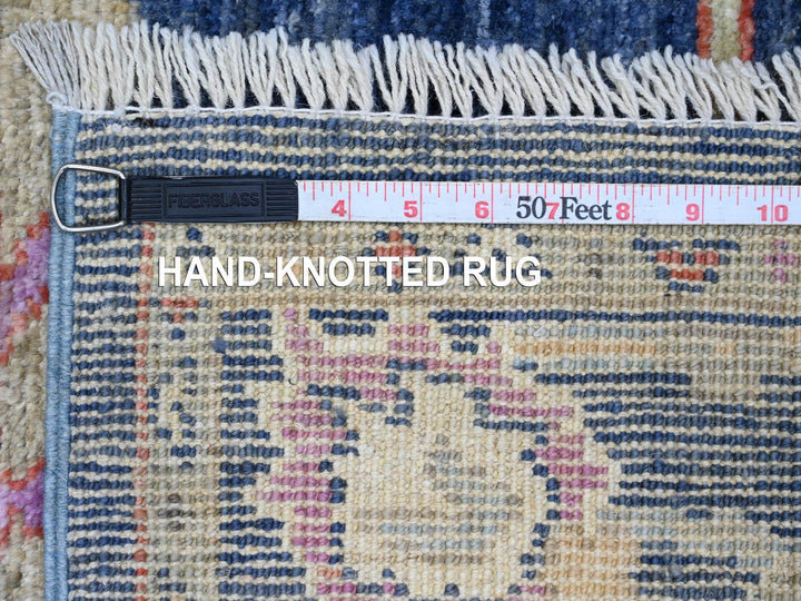 2'9" x 8'6" New Hand Knotted Blue Wool Runner Oriental Rug - MOA10220662