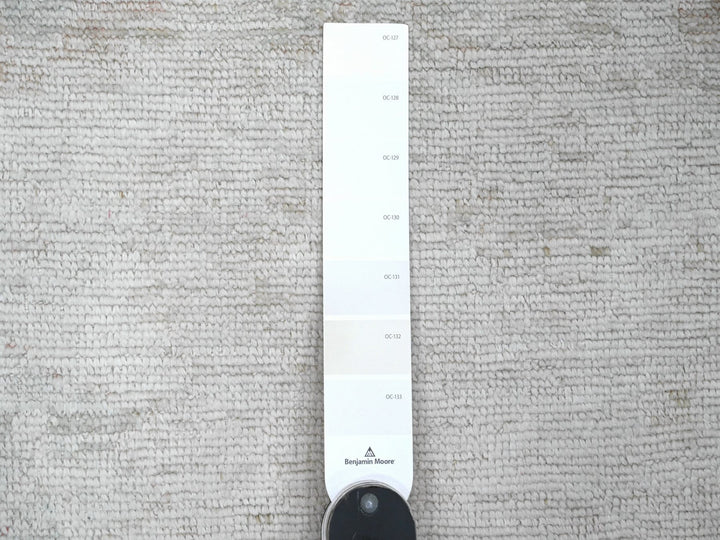 2'10" x 9'7" New Hand Knotted Ivory Wool Runner Oriental Rug - MOA10220665