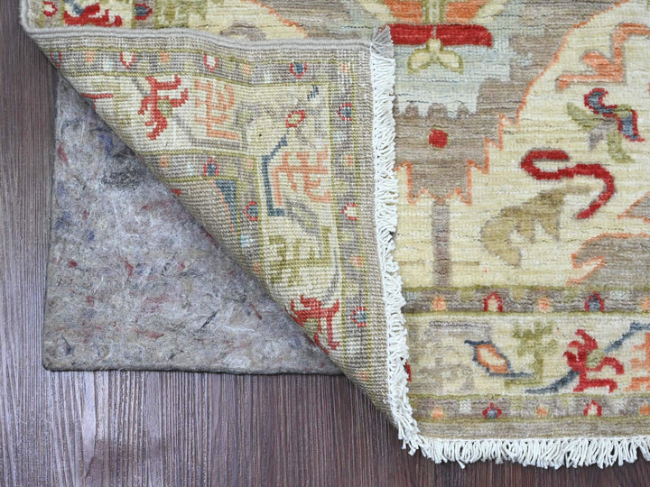2'6" x 5'11" New Hand Knotted Brown Wool Runner Oriental Rug - MOA10220675