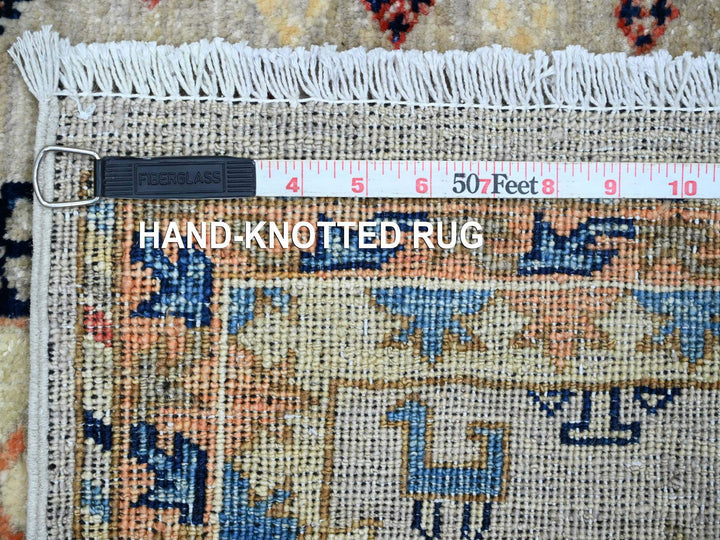2'6" x 5'9" New Hand Knotted Grey Wool Runner Oriental Rug - MOA10220676