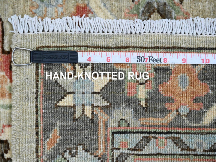 2'9" x 11'11" New Hand Knotted Grey Wool Runner Oriental Rug - MOA10220677