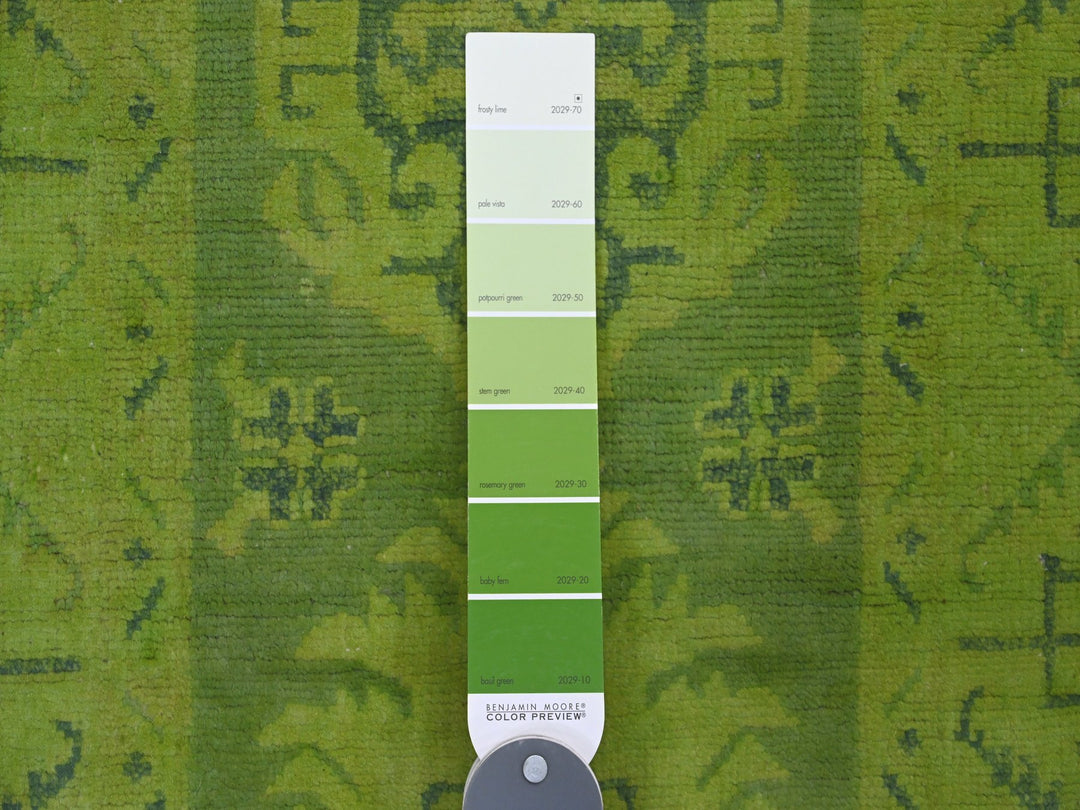 1'11" x 5'5" New Hand Knotted Overdyed Wool Runner Oriental Rug - MOA10220679