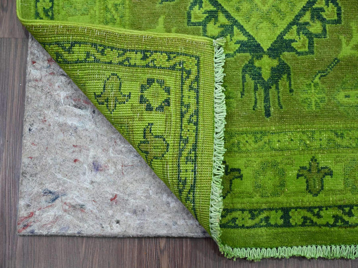 2'8" x 18'10" New Hand Knotted Overdyed Wool Runner Oriental Rug - MOA10220680
