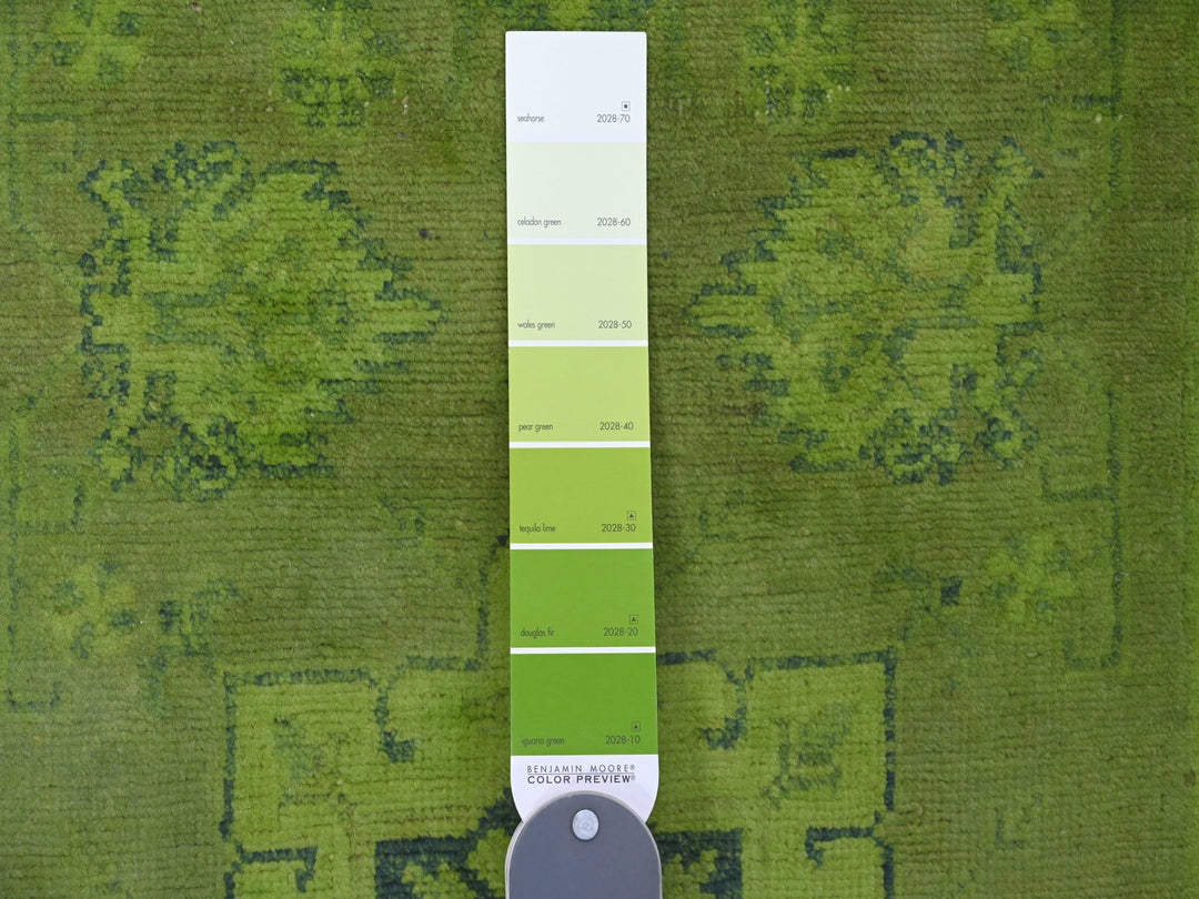 2'8" x 18'10" New Hand Knotted Overdyed Wool Runner Oriental Rug - MOA10220680