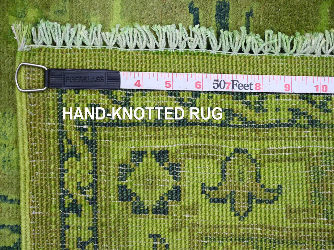 2'8" x 18'10" New Hand Knotted Overdyed Wool Runner Oriental Rug - MOA10220680