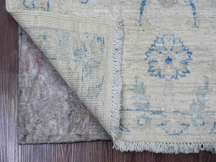 2'6" x 7'10" New Hand Knotted Ivory Wool Runner Oriental Rug - MOA10220681