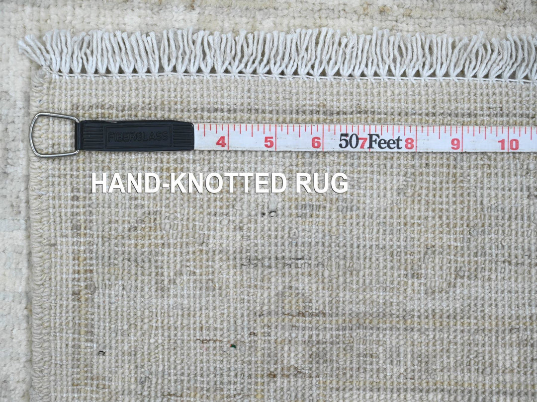2'8" x 15'11" New Hand Knotted Ivory Wool Runner Oriental Rug - MOA10220682