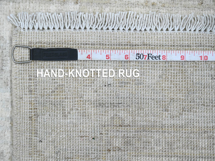 2'8" x 15'11" New Hand Knotted Ivory Wool Runner Oriental Rug - MOA10220682