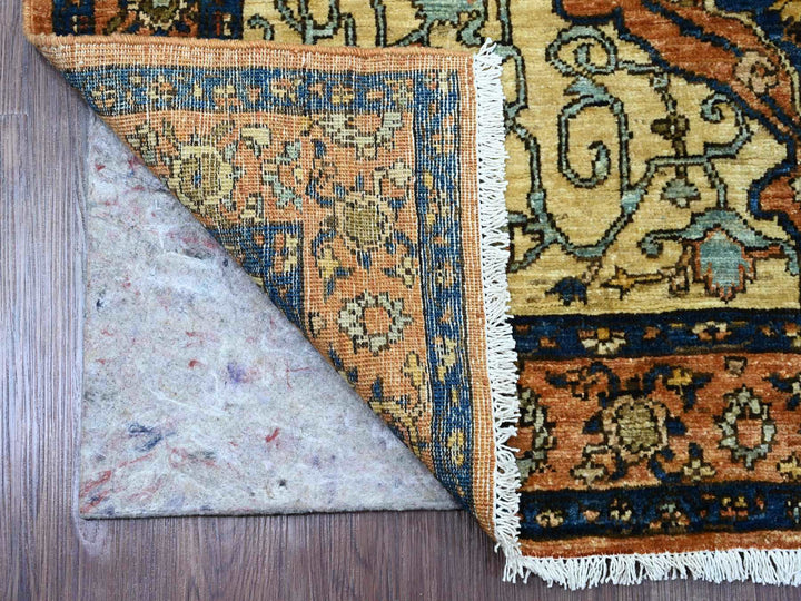 4'2" x 6'0" New Hand Knotted Orange Wool Rectangle Oriental Rug - MOA10220695