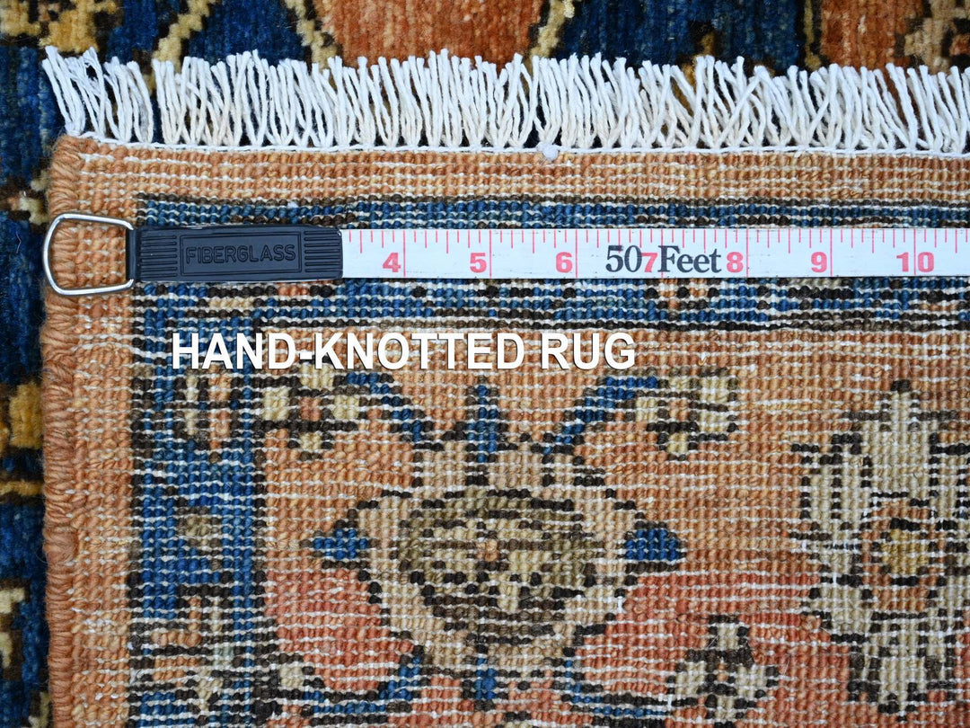 4'2" x 6'0" New Hand Knotted Orange Wool Rectangle Oriental Rug - MOA10220695