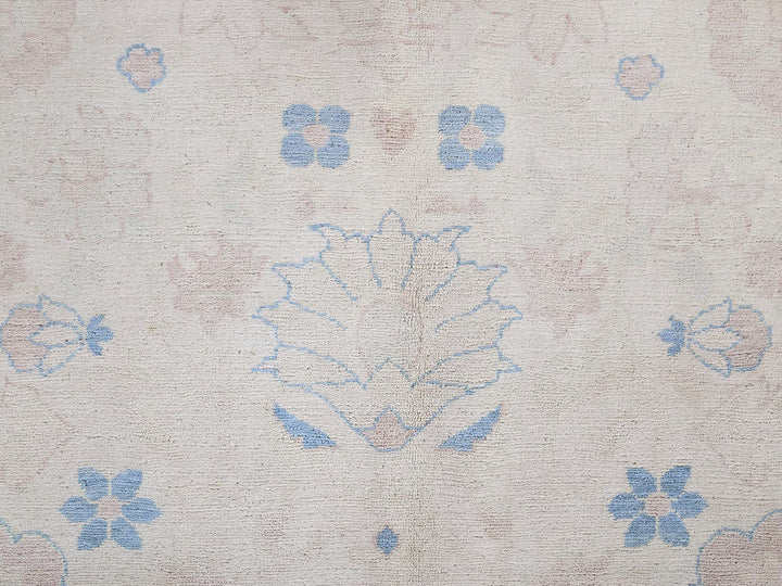 11'11" x 17'3" Vintage Hand Knotted Ivory Wool Rectangle Oriental Rug - MOA1022069