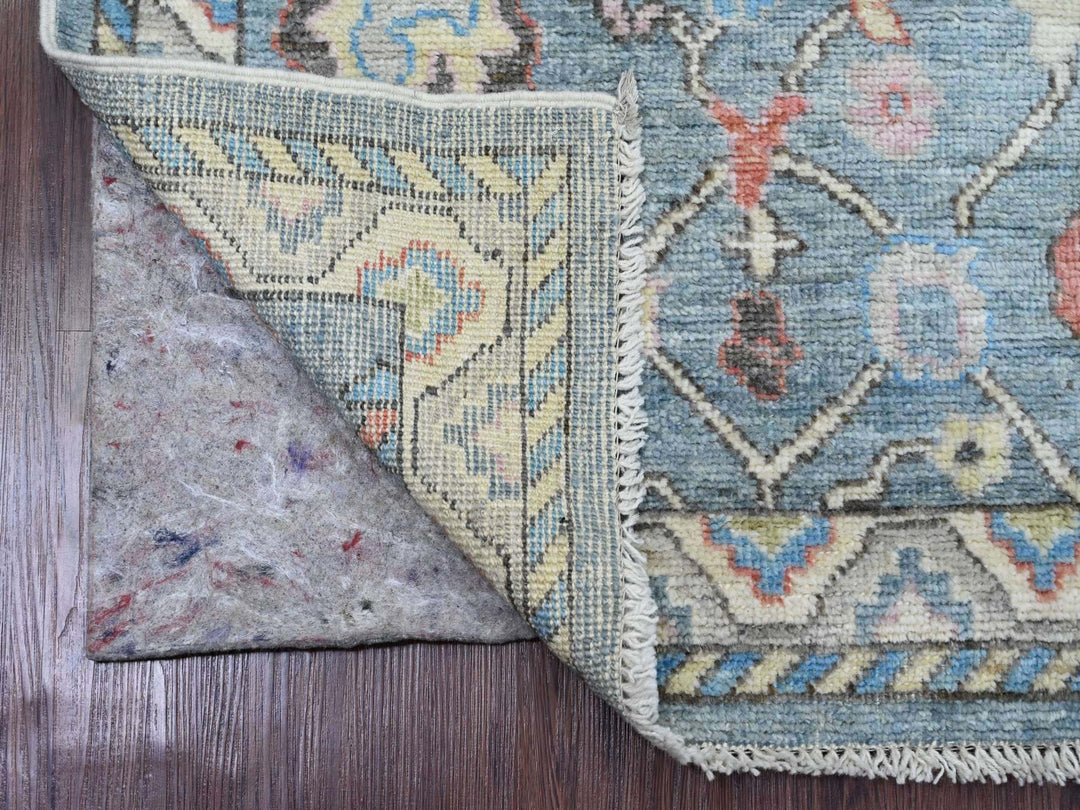 2'9" x 9'9" New Hand Knotted Blue Wool Runner Oriental Rug - MOA10220701
