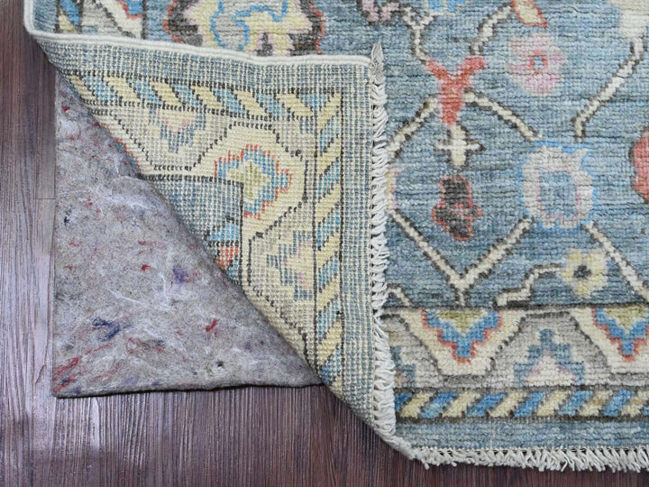2'9" x 9'9" New Hand Knotted Blue Wool Runner Oriental Rug - MOA10220701