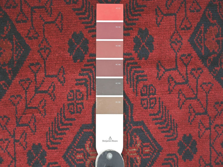 2'8" x 6'3" New Hand Knotted Red Wool Runner Oriental Rug - MOA10220704